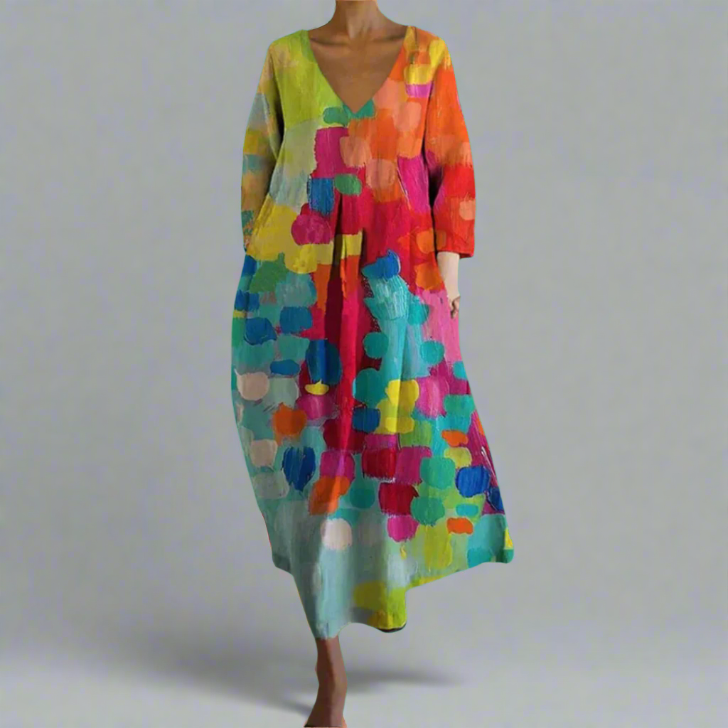 Beck - Maxi-kjole med abstrakt print