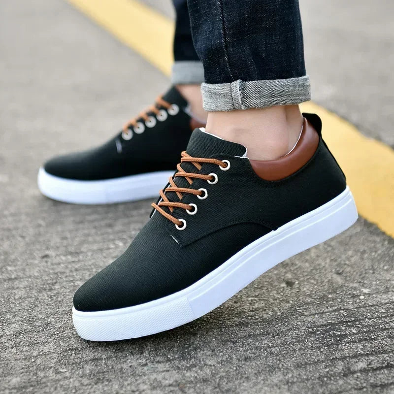 Gian - Stilfulde sneakers i lærred