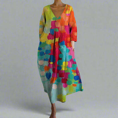 Beck - Maxi-kjole med abstrakt print