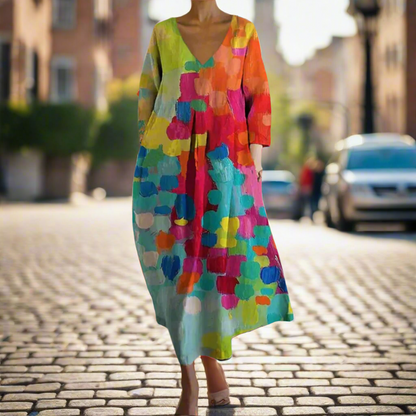 Beck - Maxi-kjole med abstrakt print