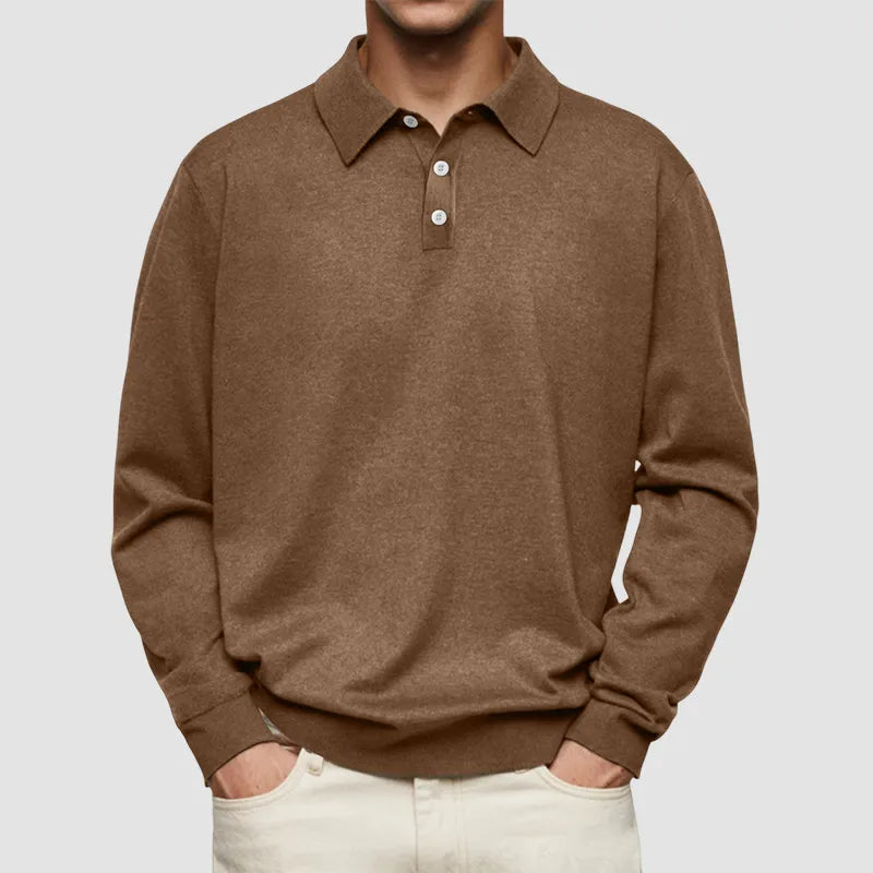 Kai – Ensfarvet polo-shirt